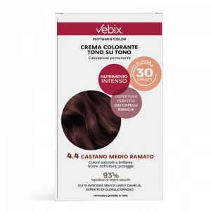 VEBIX TONE-IN-TONE CREMĂ COLORANTĂ PENTRU PĂR 4.4 MARO CUPRU MEDIU