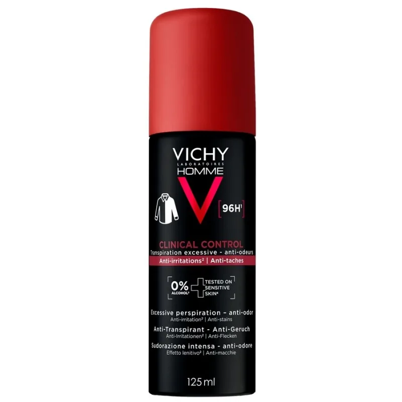 Spray antiperspirant pentru barbati impotriva mirosurilor neplacute Clinical Control 96H, 125 ml, Vichy — preț și oferte