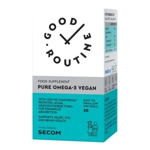 Pure Omega-3 Vegan Good Routine Secom – Omega-3 din alge, 30 capsule, Secom