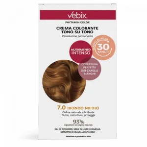 VEBIX TONE-IN-TONE CREMĂ COLORANTĂ PENTRU PĂR 7.0 BLOND MEDIU