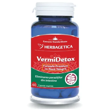 Vermidetox, 60 Capsule, Herbagetica — preț și oferte