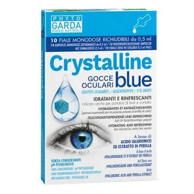 Picături oculare monodoză albastru cristalin 10 fiole 0,5 ml — preț și oferte