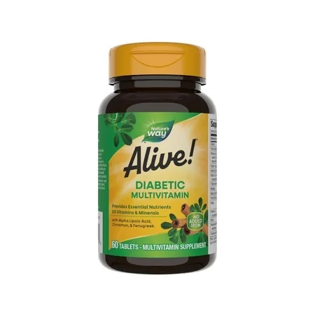 Diabetic Multivitamin Alive Nature’s Way, 60 tablete, Secom — preț și oferte