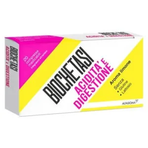 Biochetase aciditate și digestie 20 comprimate masticabile cu aromă de lămâie
