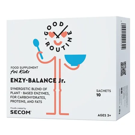 Enzime digestive pentru copii Enzy-Balance Junior Good Routine, 10 plicuri x 2.5 g, Secom — preț și oferte