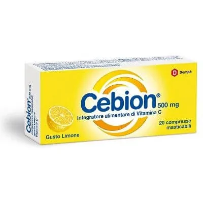 Cebion chewable lemon vitamina c 500 mg 20 comprimate — preț și oferte