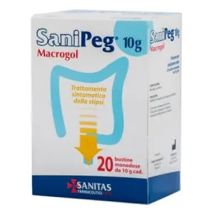 Sanipeg macrogol pulbere pentru soluție orală 20 plicuri a 10 g