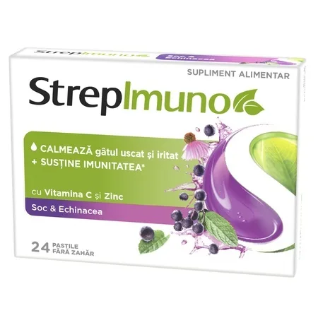 Strepimuno cu soc si echinacea, 24 pastile de supt – Reckitt Reckitt Benckiser — preț și oferte