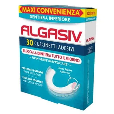 Algasiv adeziv pentru proteze inferioare 30 bucăți — preț și oferte