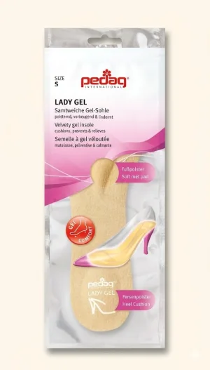 Suport din gel cu microfibră pentru pantofi cu toc Pedag Lady Gel Art 182, mărimea S