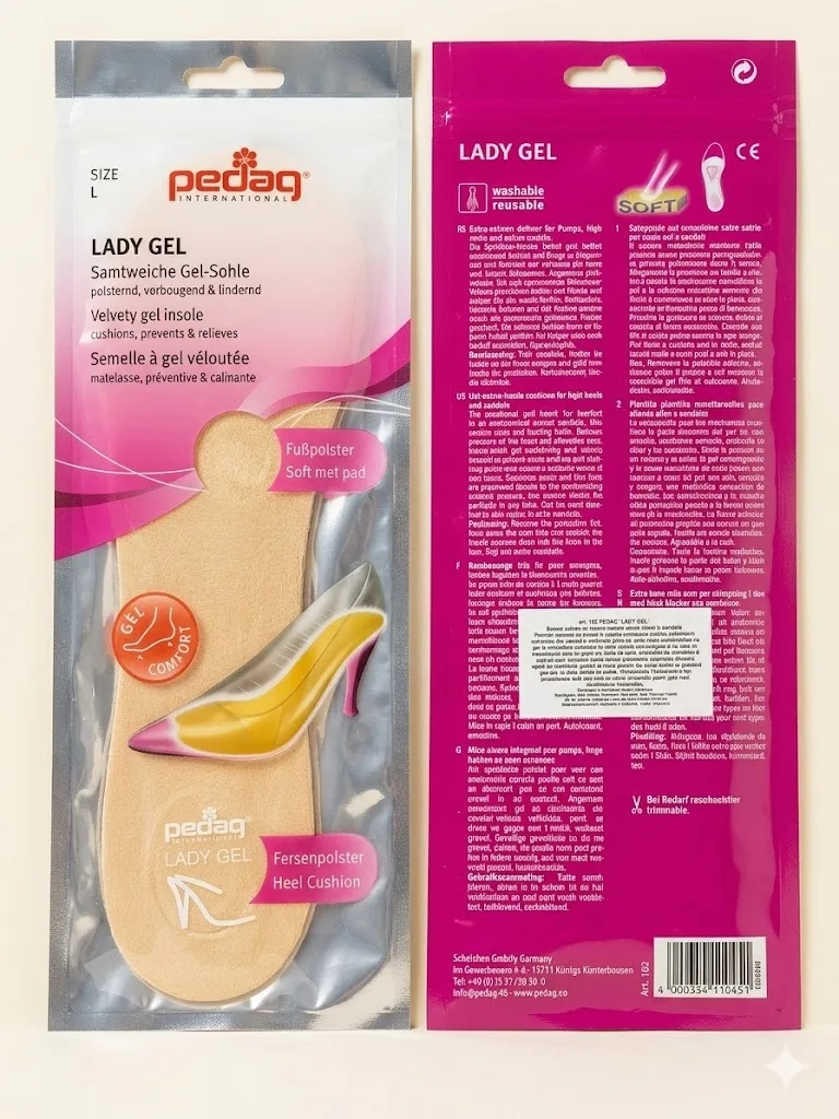 Suport din gel cu microfibră pentru pantofi cu toc Pedag Lady Gel Art 182, mărimea L — preț și oferte