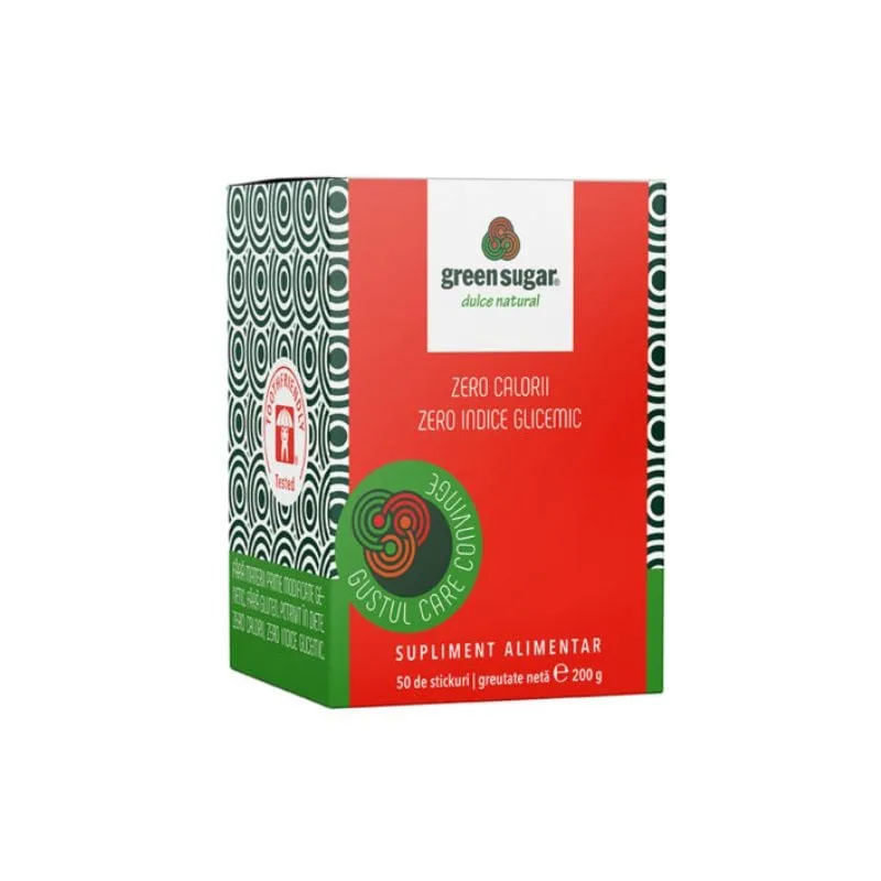 Indulcitor pulbere Green Sugar, 50 sticks, Remedia — preț și oferte
