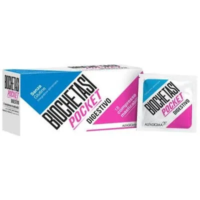 Biochetasi pocket digestive 18 comprimate masticabile formulare nouă — preț și oferte