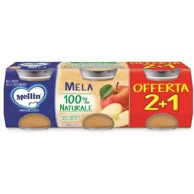 Măr omogenizat Mellin 3 bucăți 100 g — preț și oferte