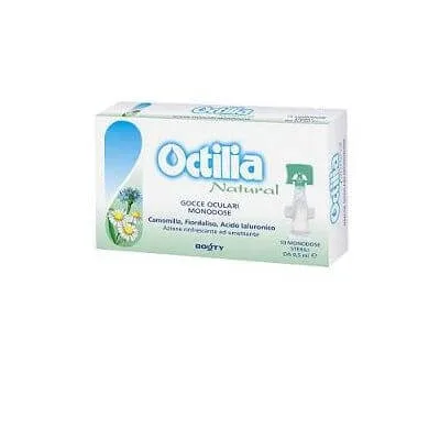 Octilia picături naturale pentru ochi iritați și înroșiți 10 flacoane monodoză 0,5 ml — preț și oferte