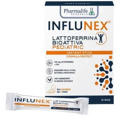 Influnex lactoferină bioactivă pediatrică 15 sticks-uri — preț și oferte