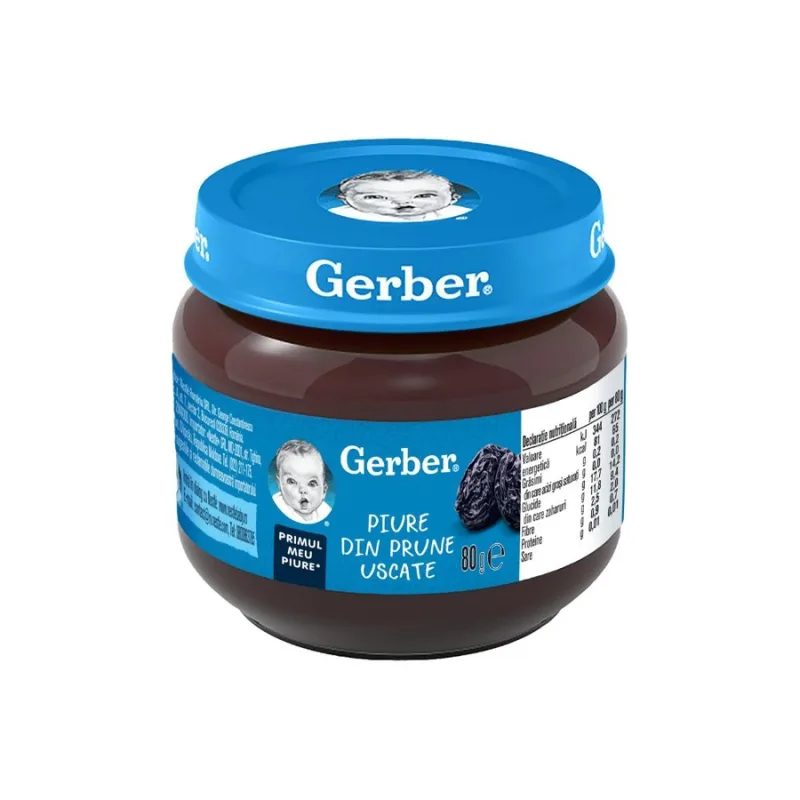 Piure natural de prune Gerber 80 g - primul piure pentru bebelusi NESTLE — preț și oferte