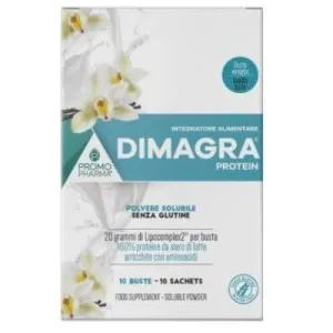 Dimagra pulbere proteică solubilă aromă de vanilie 10 pliculețe