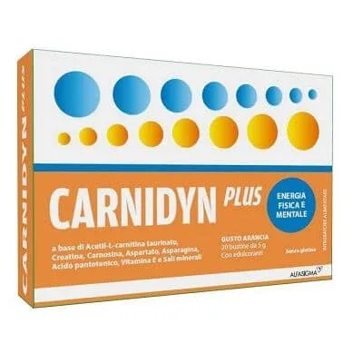Carnidyn plus 20 pliculețe de 5 g cu aromă de portocale — preț și oferte