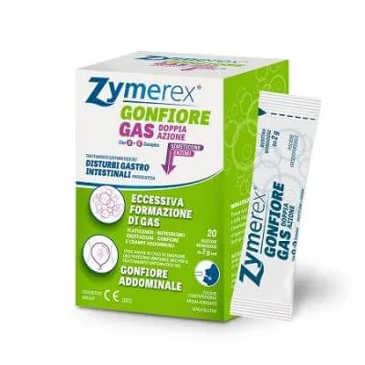 Zymerex gaz de umflare dublă acțiune cu complex s + e 20 plicuri cu o singură doză 2 g — preț și oferte