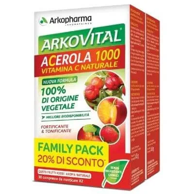 Arkovital acerola 1000 pachet familie 60 comprimate — preț și oferte