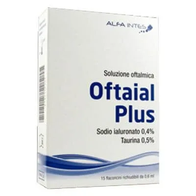 Soluție oftalmică oftaial plus 0,4% acid hialuronic și taurină 15 flacoane resigilabile de 0,6 ml — preț și oferte