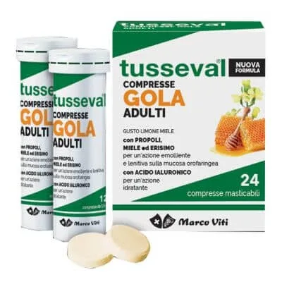 Tusseval gât adulți 24 comprimate masticabile lămâie și miere — preț și oferte