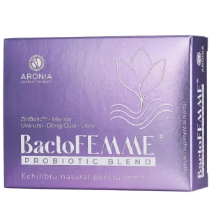BactoFEMME — formulă premium pentru echilibrul feminin, 30 capsule, Aronia