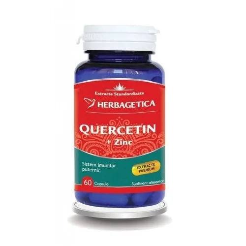 Quercetin +Zinc x 60cps HERBAGETICA — preț și oferte