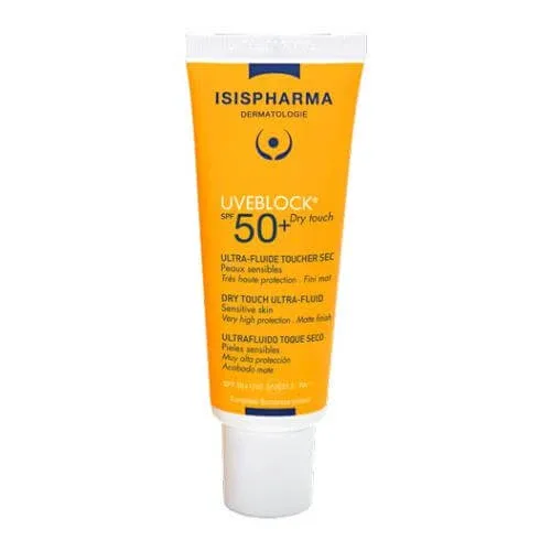 ISISPHARMA UVEBLOCK Dry Touch Fluid ultra ușor transparent SPF 50+, 40ml — preț și oferte