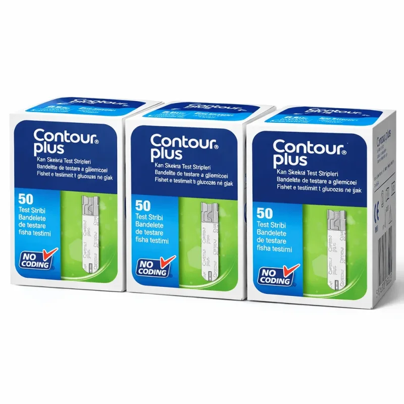 Teste glicemie Contour Plus, 3x50 bucăți, Ascensia Diabetes Care — preț și oferte