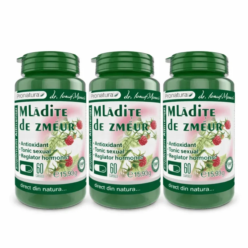 Mlădițe de Zmeur, 3x60 capsule, Pro Natura — preț și oferte