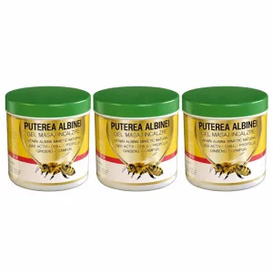 Gel de masaj cu efect de încălzire și venin de albine mimetic Puterea Albinei, 3 x 275 ml, Praemium