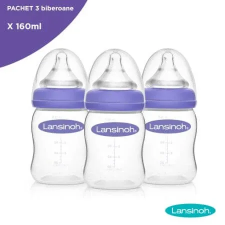Pachet 3 biberoane, 160 ml, Lansinoh — preț și oferte