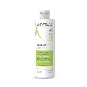 A-Derma Biology Lapte de curățare hidratant bio 400 ml