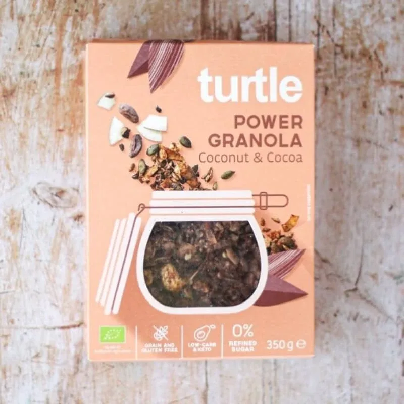 Granola cu nuca de cocos si cacao Eco Power, 350 gr, Turtle — preț și oferte
