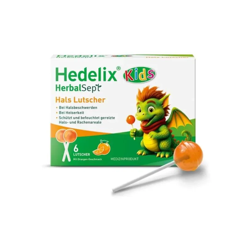 Hedelix Herbalsept Throat Lollipop Copii 6 buc. — preț și oferte
