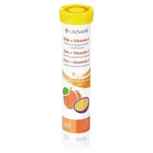 Livsane Zinc și vitamina C tablete efervescente 20 capsule — preț și oferte