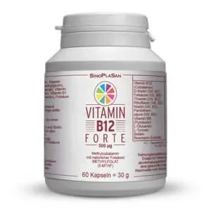 Vitamina B12 Forte 500 µg Metilcobalamină 60 Capsule