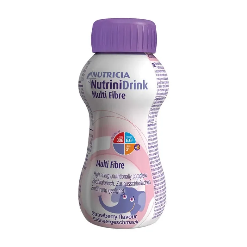 Nutrinidrink Multifibre cu aromă de căpșuni 200 ml — preț și oferte