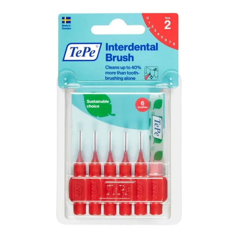 TEPE Perie interdentară unghiulară 0.5mm roșu 6 buc — preț și oferte