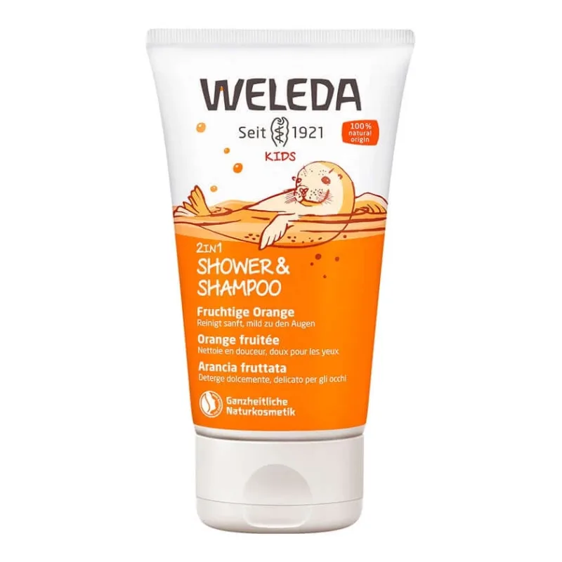 Weleda Kids 2in1 duș și șampon portocale cu fructe 150 ml — preț și oferte