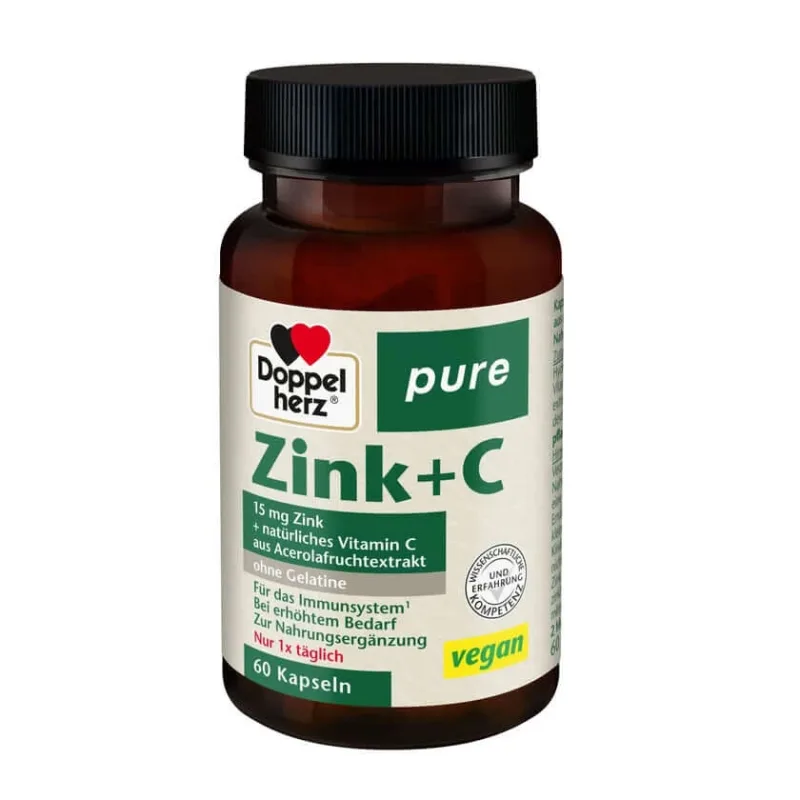 Inimă dublă Zinc+c capsule pure 60 Capsule — preț și oferte