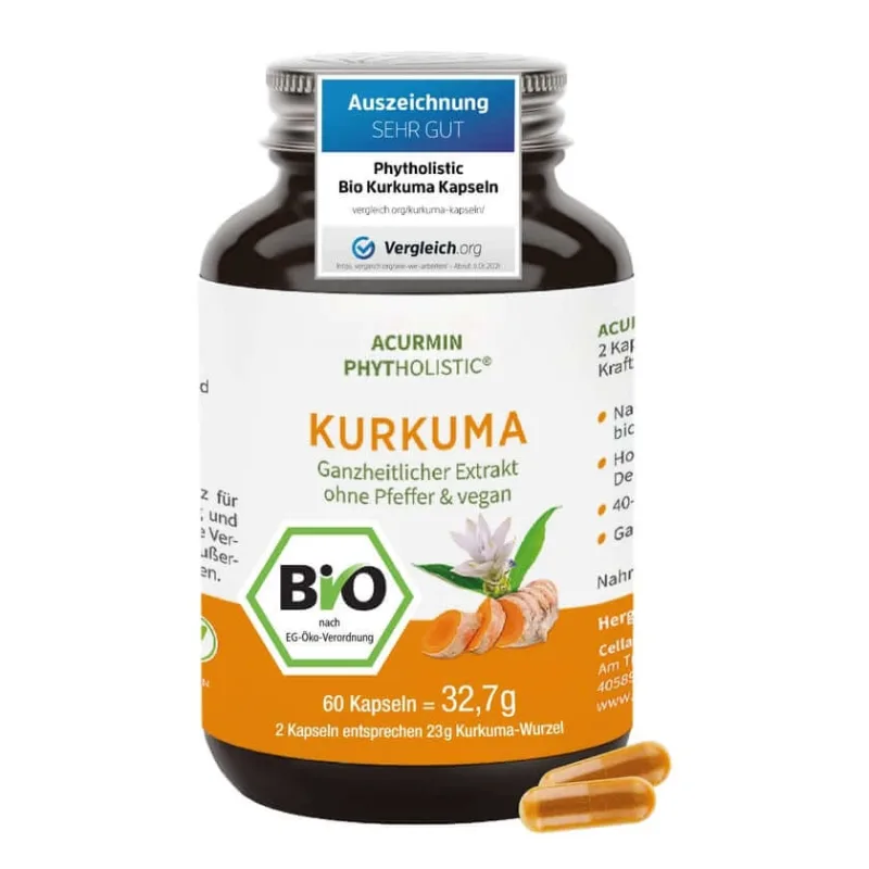 Strongest Organic Turmeric Capsule, 15.000mg Curcuma, Phytholstic 60 Capsule — preț și oferte