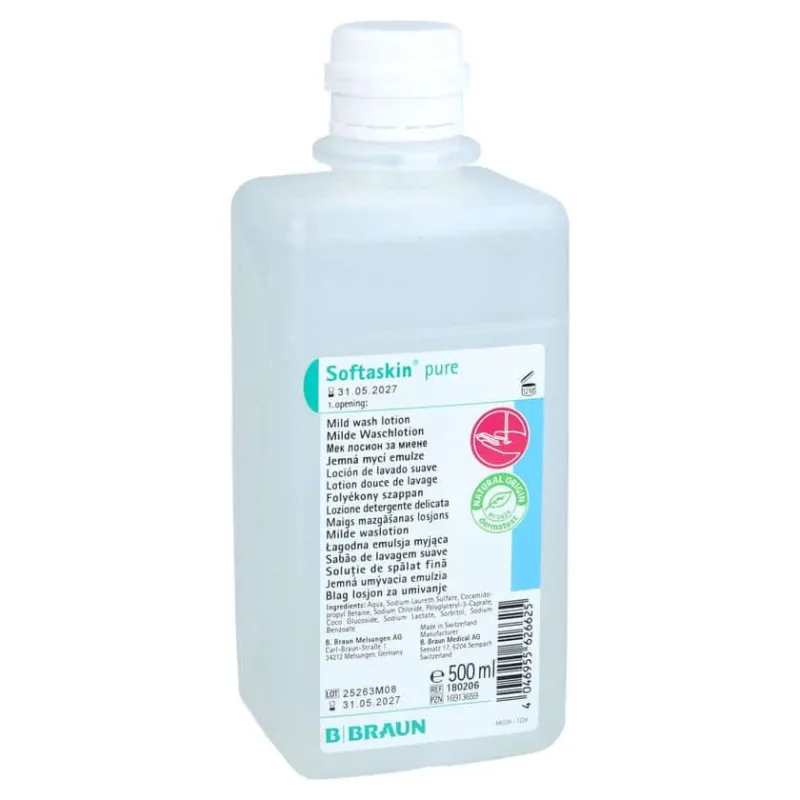 Softaskin sticlă dozatoare de loțiune de spălare pură 500 ml — preț și oferte