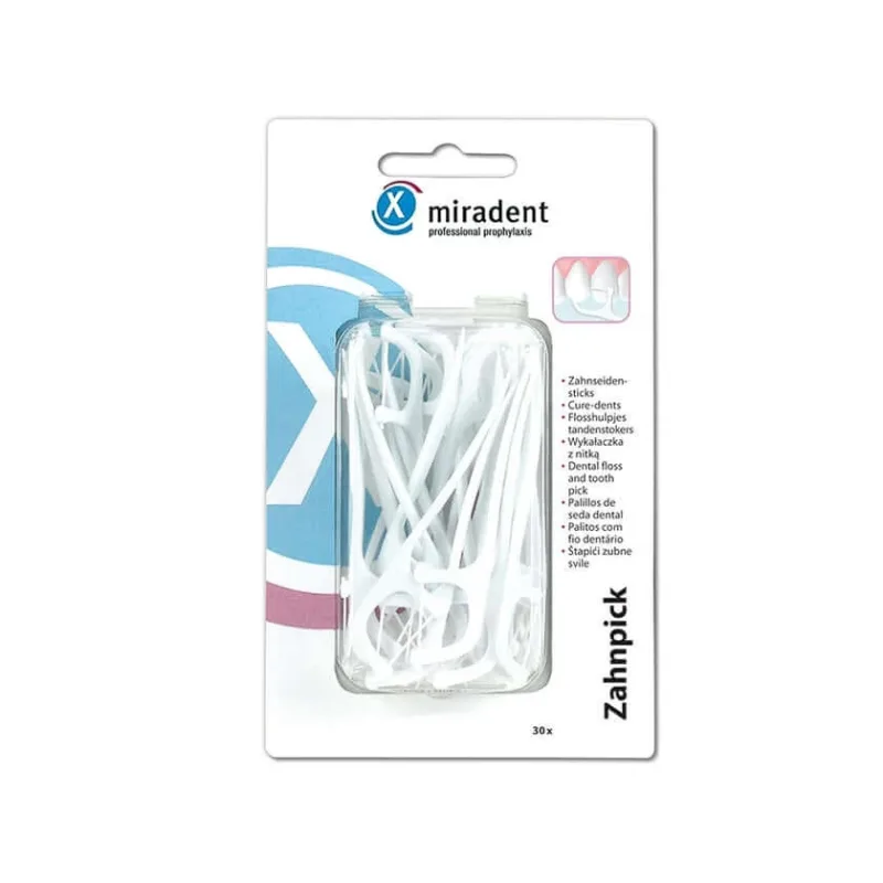 Miradent Zahnpick ață dentară în bastonașe 30 buc — preț și oferte