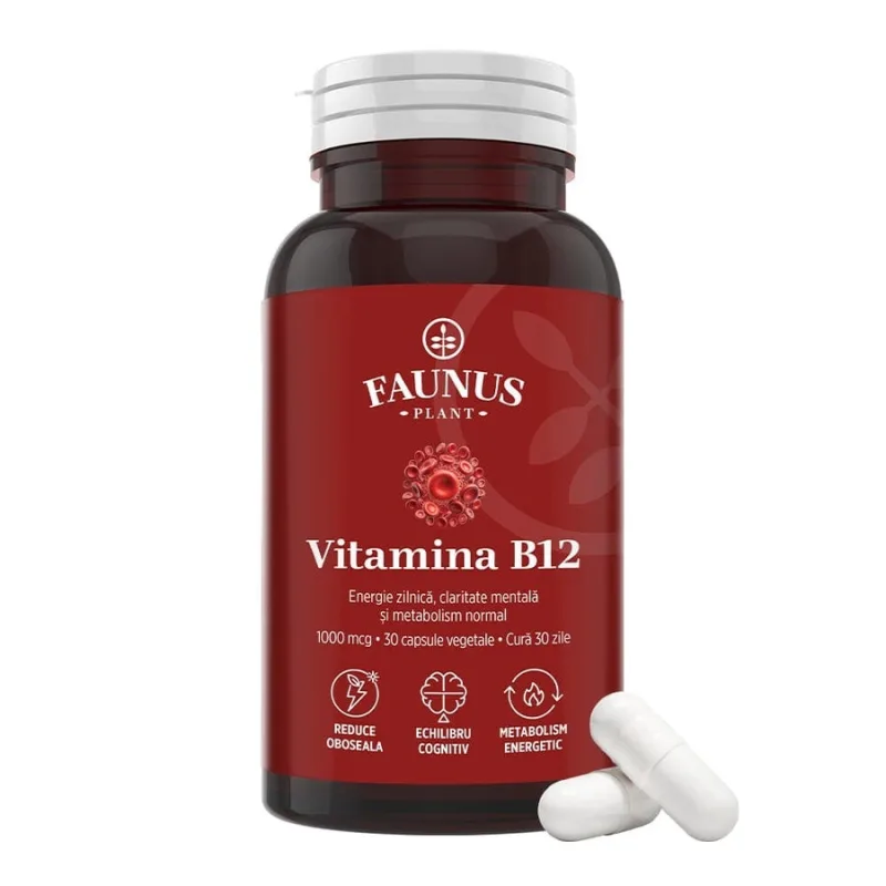Faunus Vitamina B12 1000 mcg, 30 Capsule FAUNUS PLANT — preț și oferte