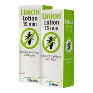 LINICIN Loțiune 15 min. fără pieptene pentru păduchi 2X10 buc. — preț și oferte