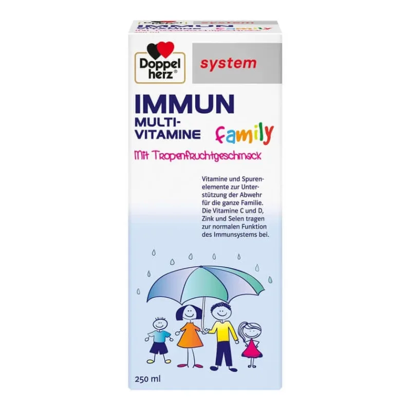 Doppelherz System Immune Family Multi-Vitamine cu aromă de fructe tropicale 250 ml — preț și oferte