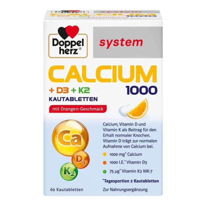 Doppelherz Calcium 1000+D3+K2 60 capsule — preț și oferte